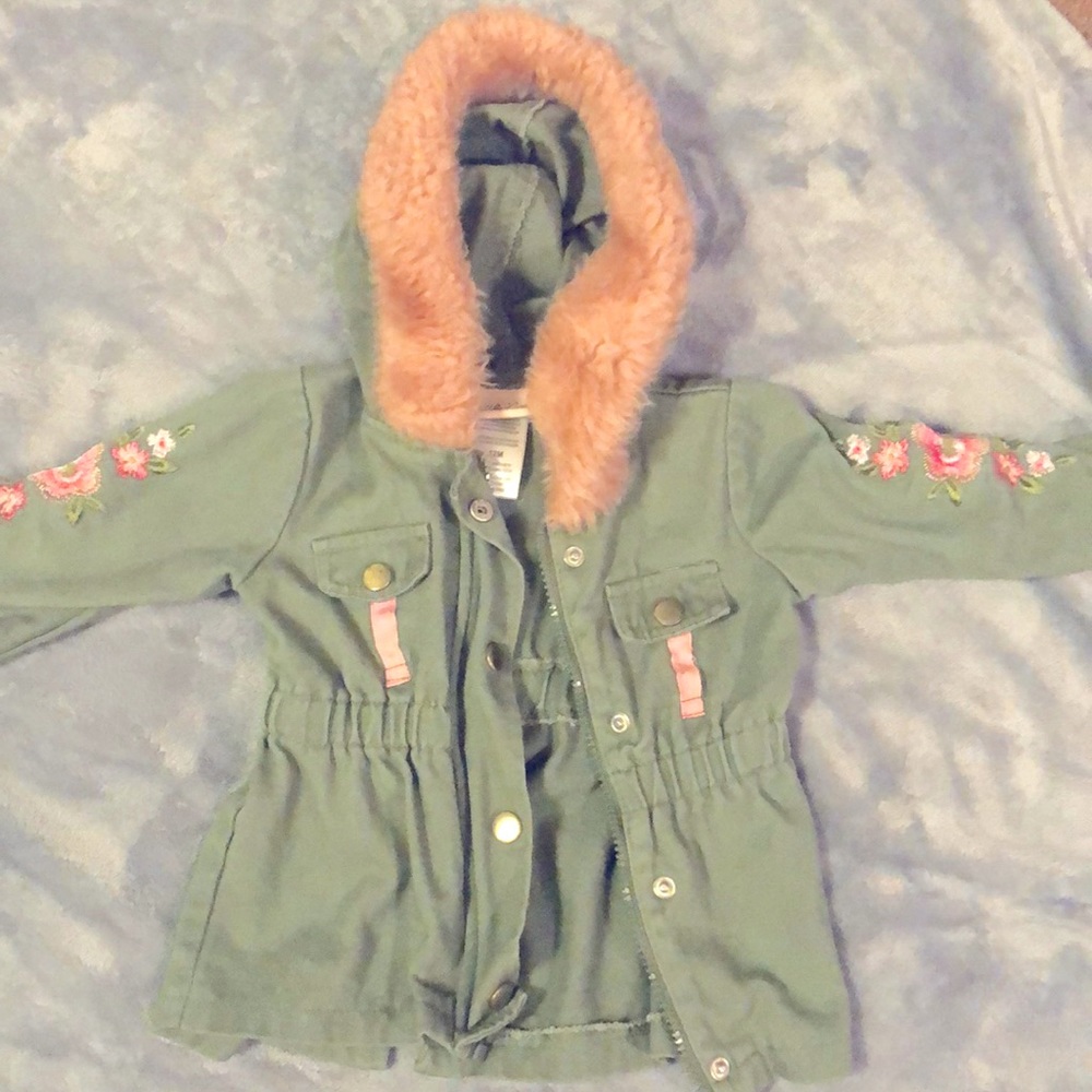 Preowned Little Lass lightweight jacket, green